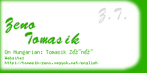 zeno tomasik business card